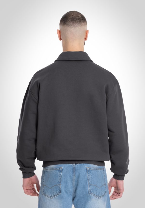 Polo Sweater- 500 GSM French Terry 100% Cotton - Slate Grey Angebot – Bild 5
