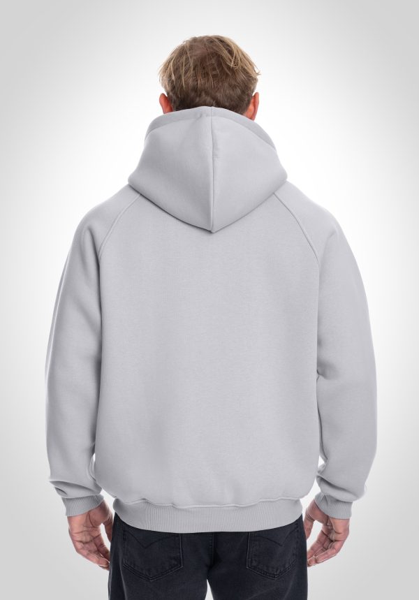 Boxy Raglan Hoodie - Light Grey Mode – Bild 4