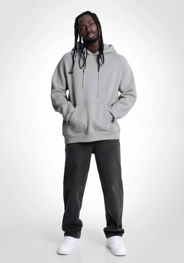 Boxy Raglan Hoodie - Light Grey Mode – Bild 5