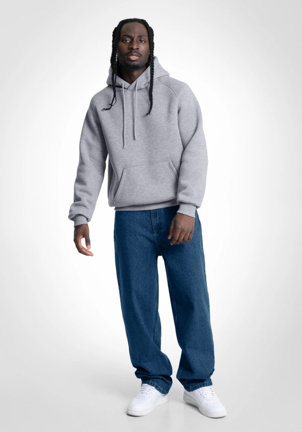 Boxy Raglan Hoodie - Melange Grey Online-Schn?ppchen – Bild 2