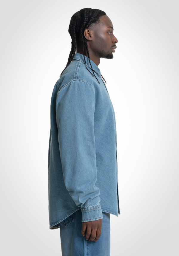 Denim Shirt - Bleached Washed Verkauf – Bild 4