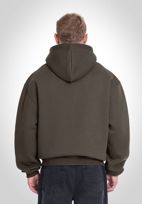 Full Zip Oversize Hoodie - Olive Schn?ppchen – Bild 5