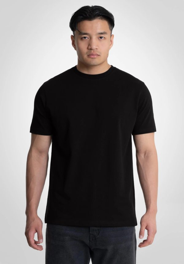 Heavy Regular Fit Tee - Black Rabatt