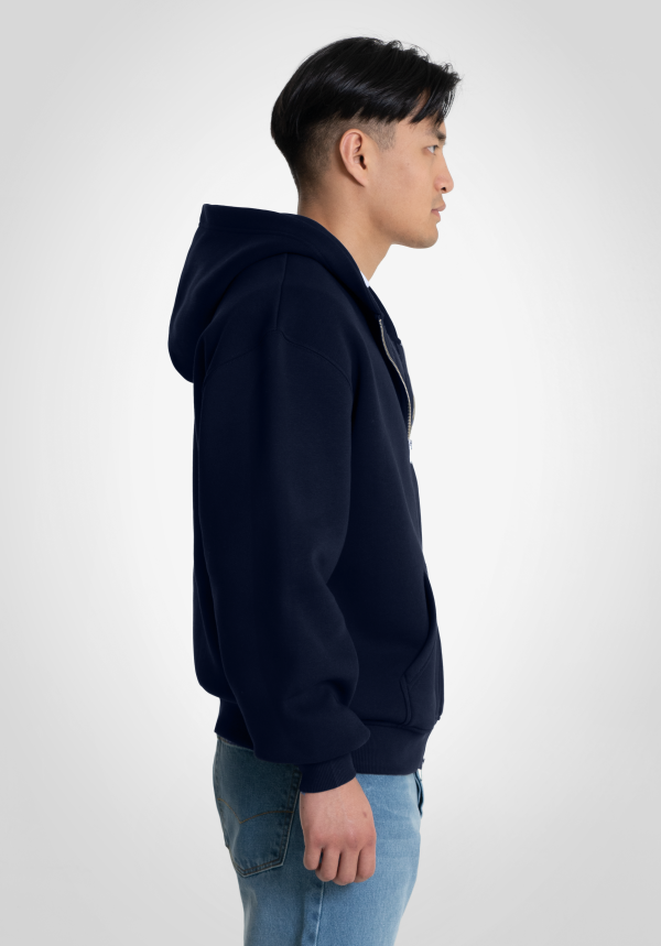 Full Zip Oversize Hoodie - Slate Navy Im Angebot – Bild 5