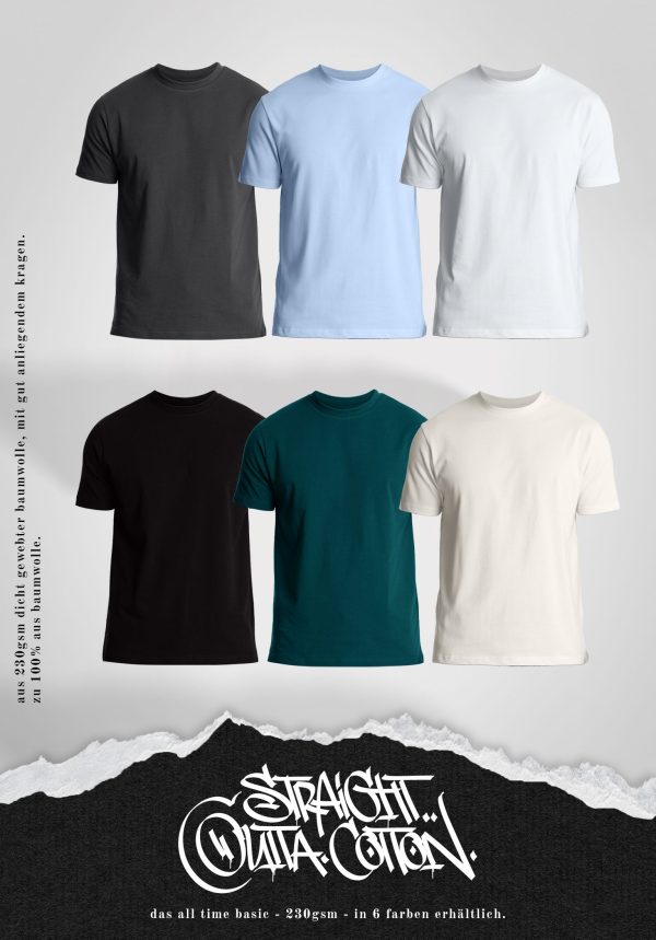 Heavy Regular Fit Tee - Black Rabatt – Bild 5