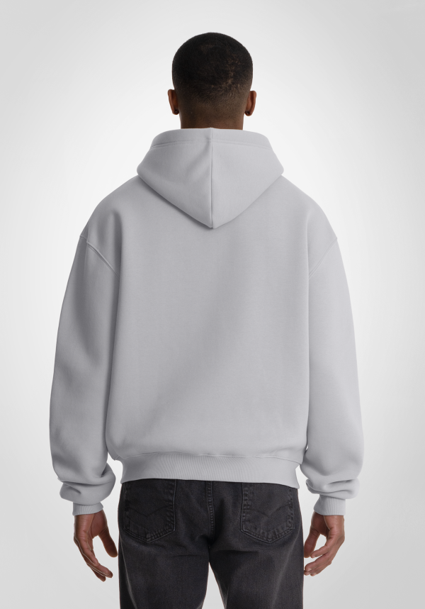 Full Zip Oversize Hoodie - Light Grey Schn?ppchen – Bild 4