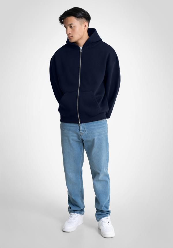 Full Zip Oversize Hoodie - Slate Navy Im Angebot – Bild 2
