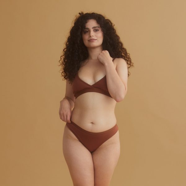 Tutti Organic Cotton Bralette - Chestnut Verkauf