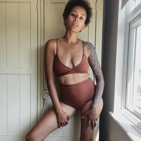 Tutti Organic Cotton Bralette - Chestnut Verkauf – Bild 3