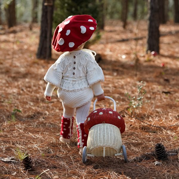 Rattan Mushroom Luggy - Red Im Angebot – Bild 2